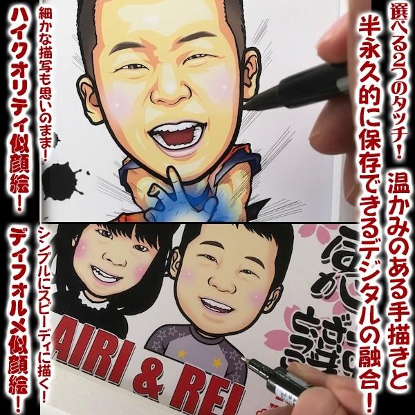 ディフォルメ似顔絵入り名刺100枚印刷フルカラー両面印刷☆校正も当店