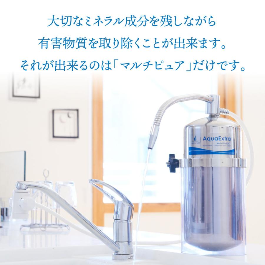 ウィルス除去 マルチピュア Aquaextra 浄水器 ステンレス カウンター
