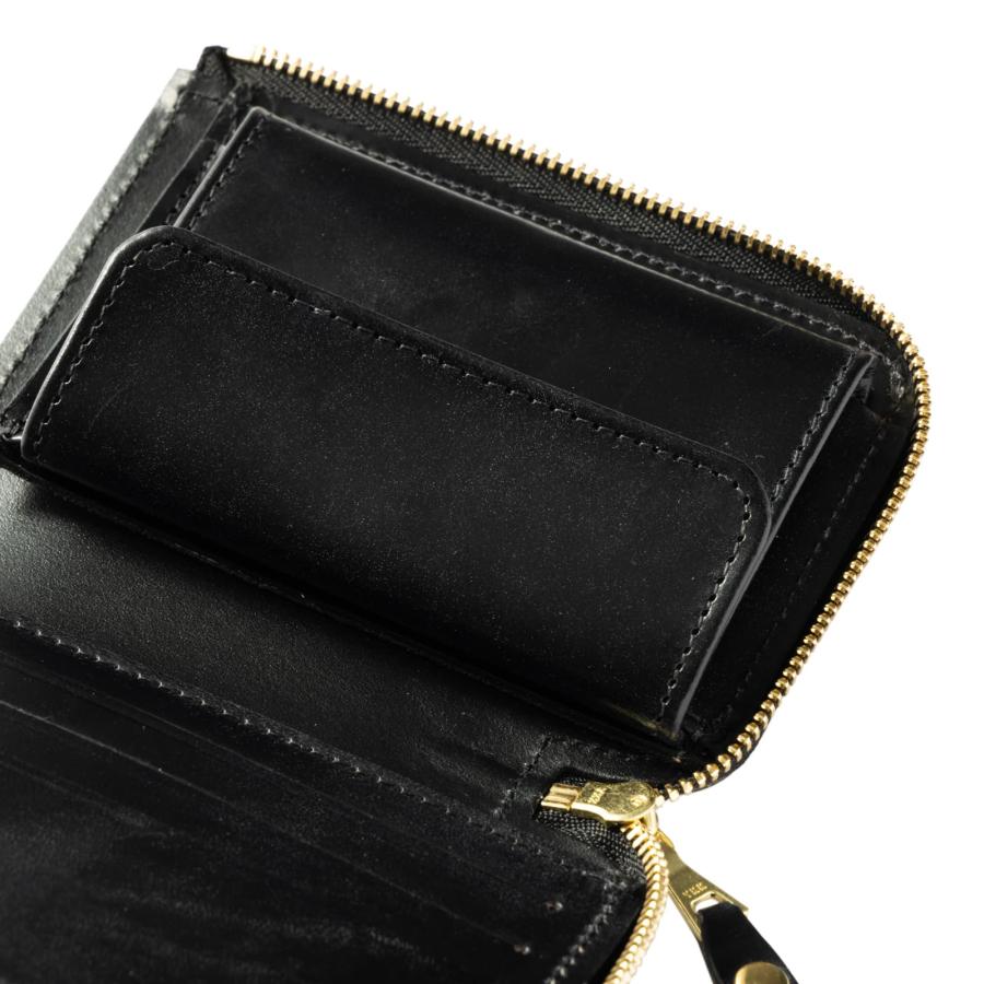 正規品NROYAL グレンロイヤル 財布 二つ折り 本革 ミニ財布 レザー L字型ファスナー メンズ レディース 本革 牛革 コンパクト おしゃれ シンプル ブランドの画像