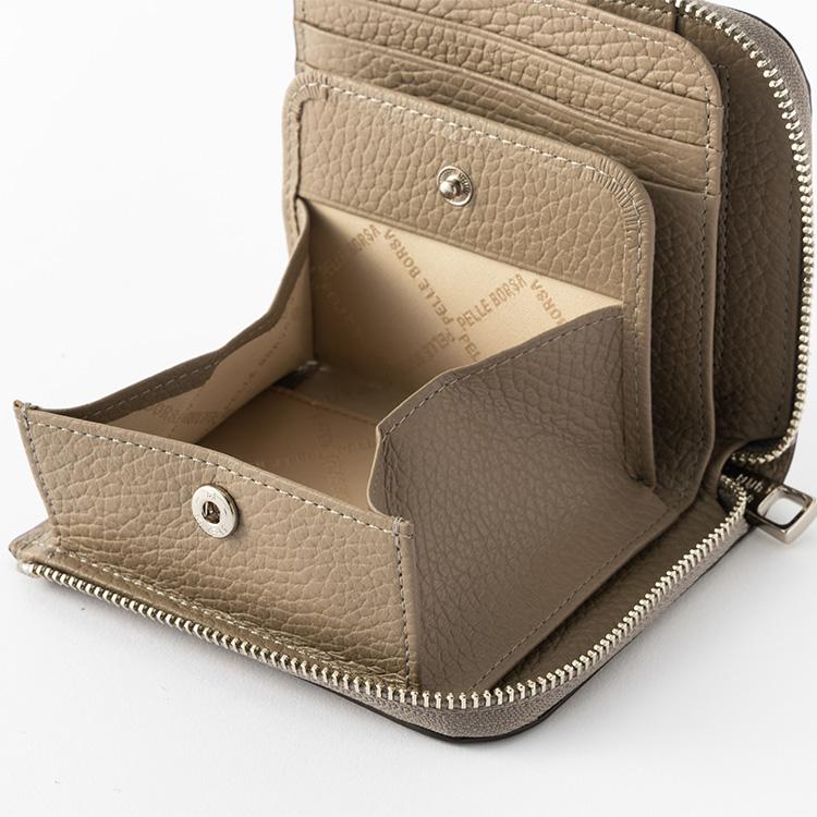 PELLE BORSA ペレボルサ 財布 二つ折り ミニ財布 L字ファスナーミニ