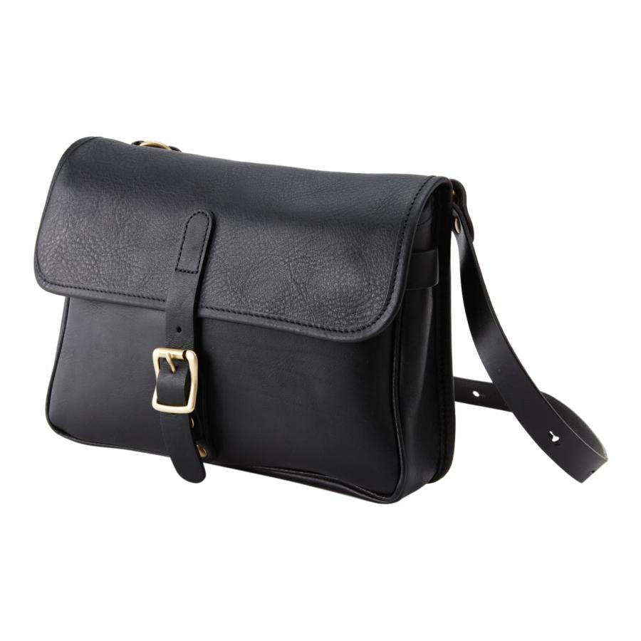 SLOW ハンティングバッグ 栃木レザー ブラック ショルダーバッグ B5サイズ SLOW ハンティングバッグ 栃木レザー ブラック ショルダーバッグ B5サイズ