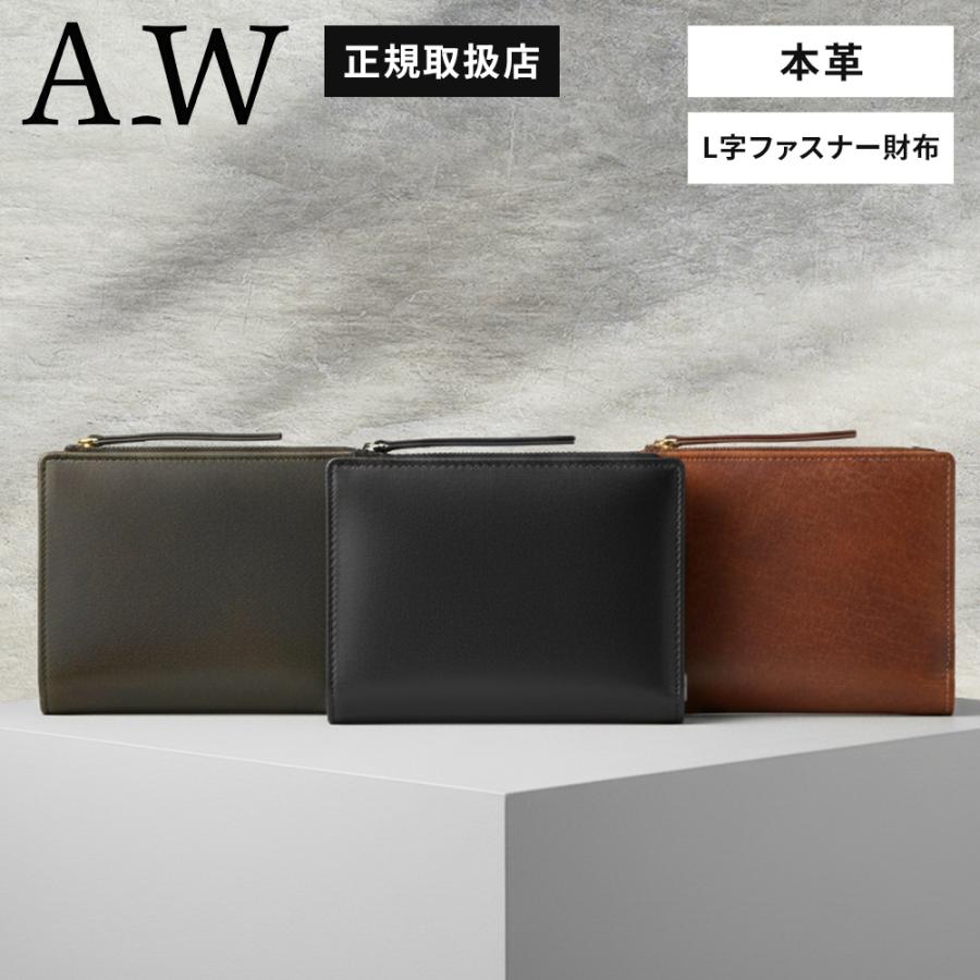 A_W 正規品 アウ 財布 二つ折り ミニ財布 BILLFOLD L ZIP PURSE M ビル