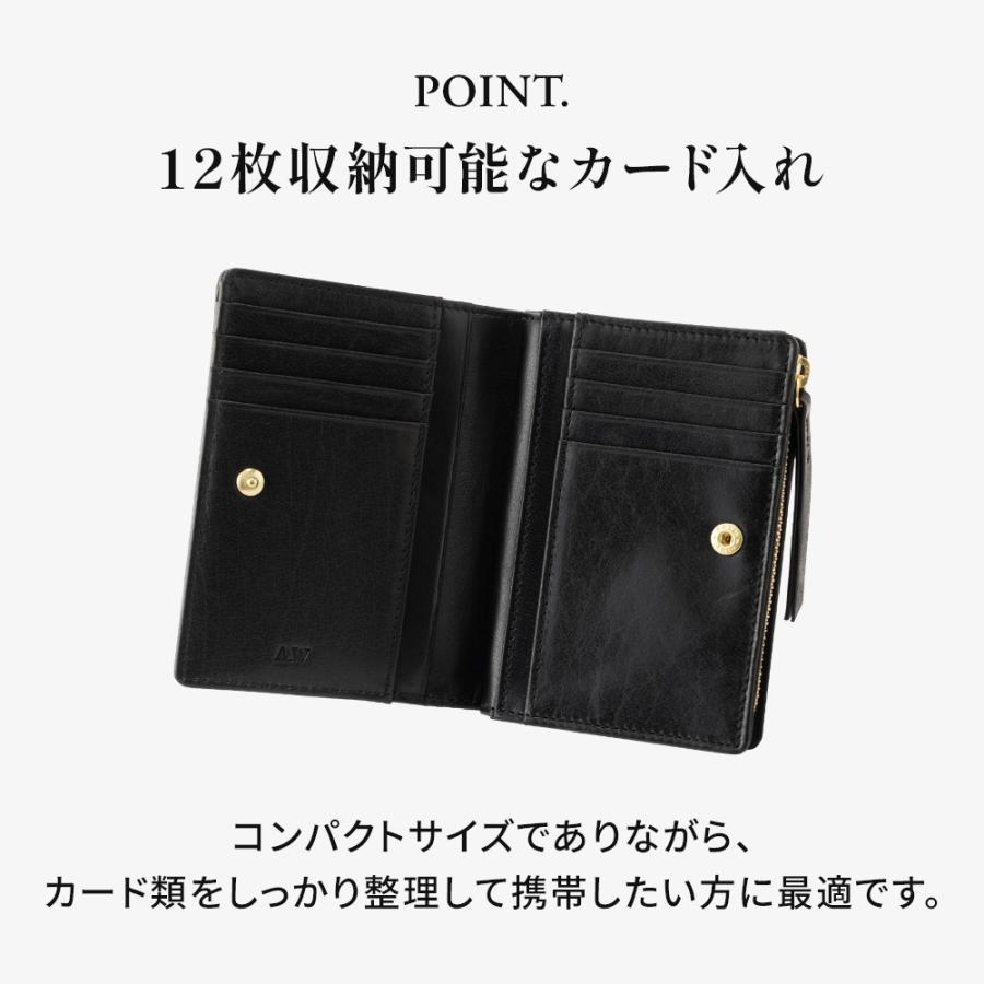 A_W 正規品 アウ 財布 二つ折り ミニ財布 BILLFOLD L ZIP PURSE M ビル