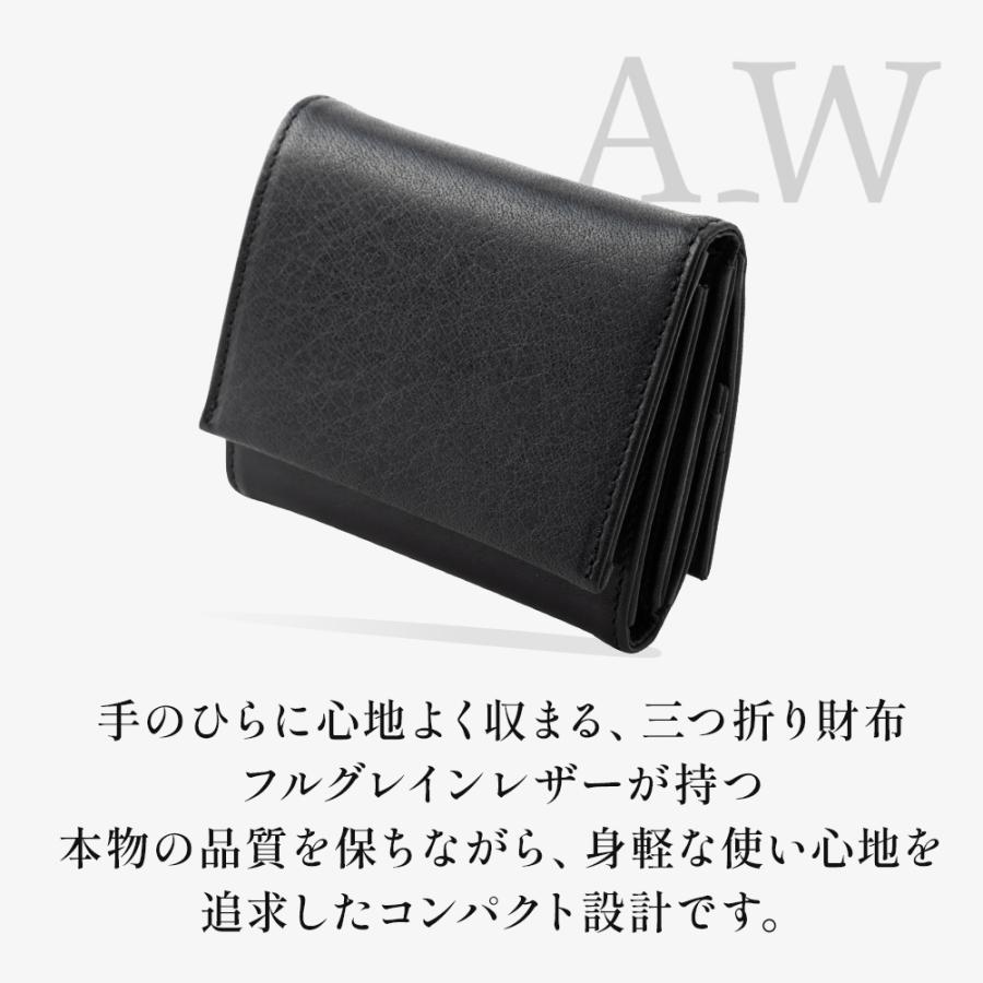 A_W 正規品 アウ 財布 三つ折り ミニ財布 TRIFOLD PURSE トリ