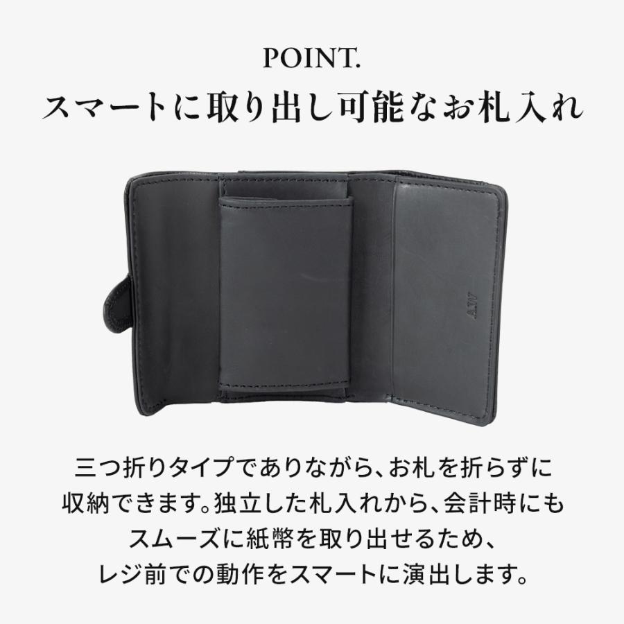 A_W 正規品 アウ 財布 三つ折り ミニ財布 TRIFOLD BELT ROLL PURSE