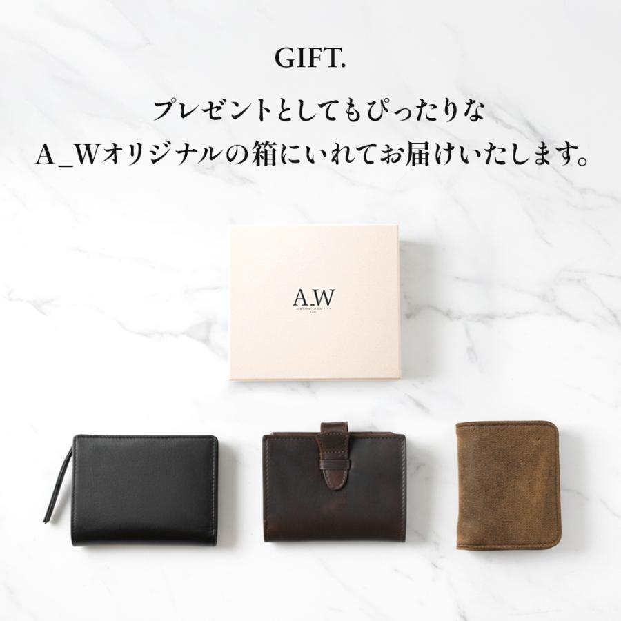 A_W 正規品 アウ 財布 三つ折り ミニ財布 TRIFOLD BELT ROLL PURSE