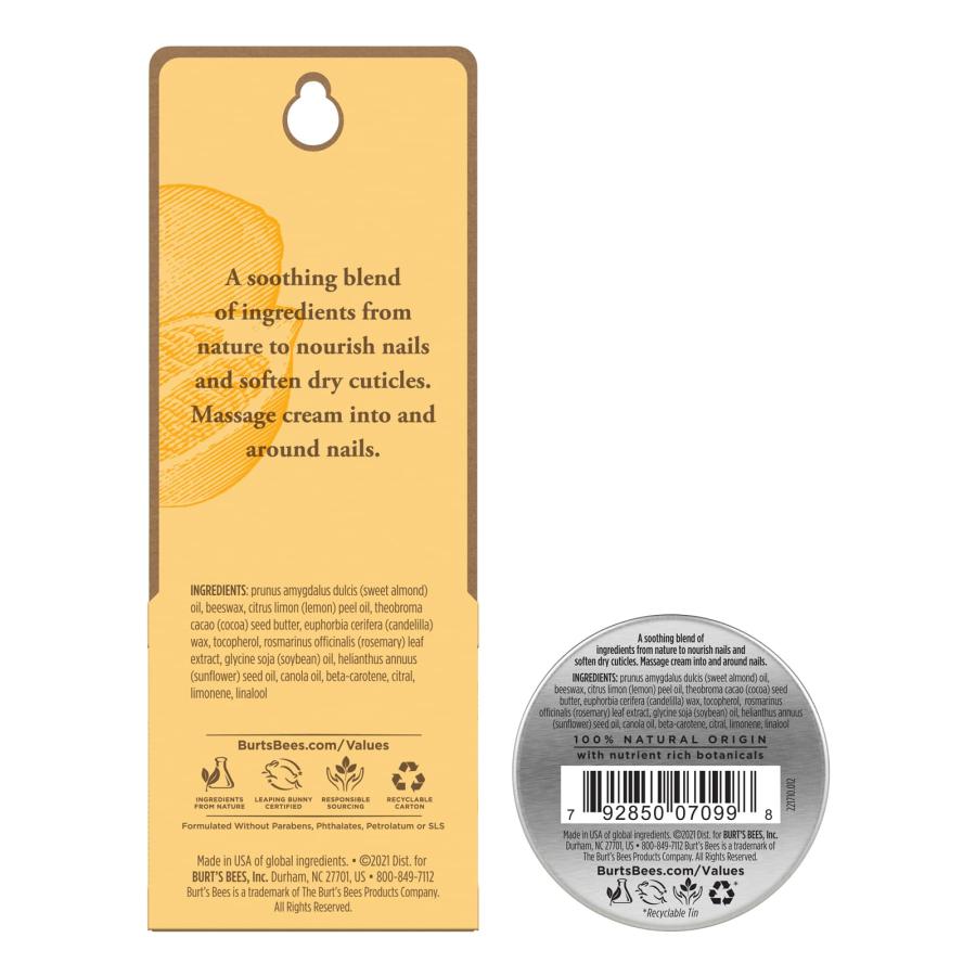 [正規品] バーツビーズ BURT'S BEES キューティクル クリーム オイル ネイルケア CUTICLE CREAM 100％ナチュラル