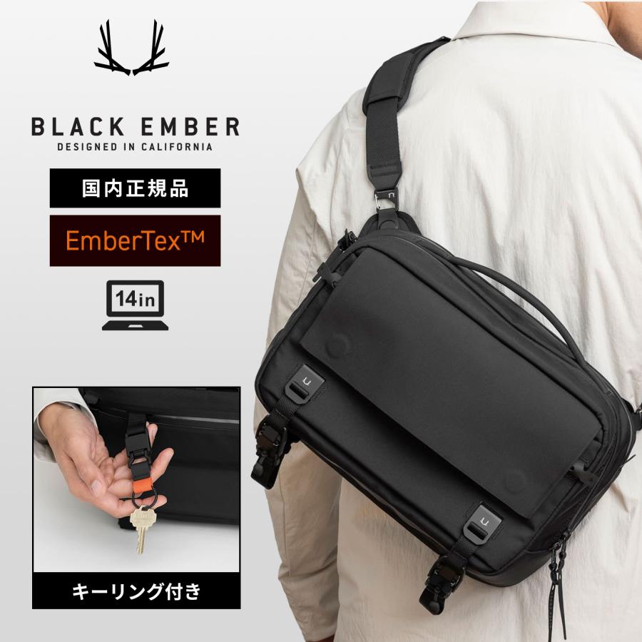 正規品 BLACK EMBER ブラックエンバー バッグ ショルダーバッグ GRIP SLING 12 EMBERTEX メンズ レディース 12L 14インチ 肩がけ 斜めがけ PC収納 ブランドの画像
