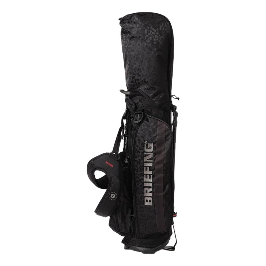 BRIEFING GOLF スタンドバッグ 黒　レオパードヘッドカバーセット BRIEFING GOLF スタンドバッグ 黒 レオパードヘッドカバーセット