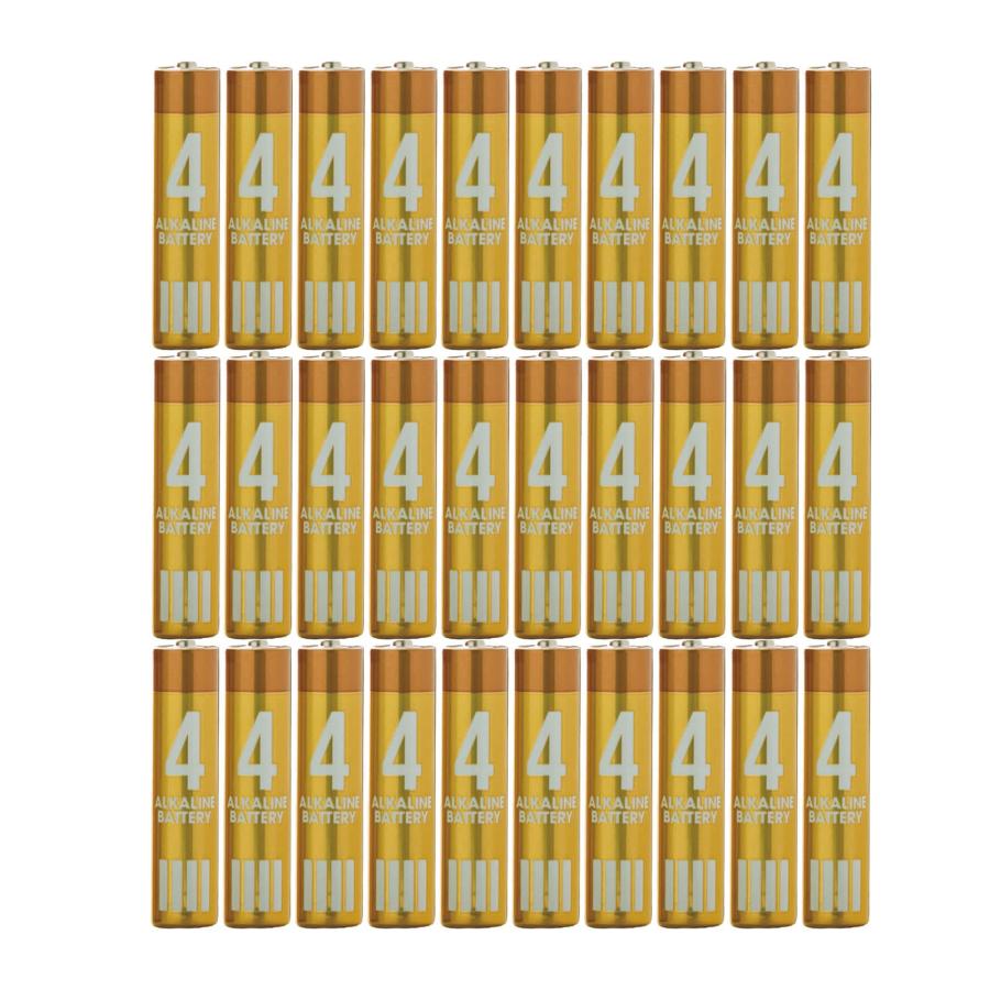 乾電池 単4形 30本セット (10パック×3) アルカリ乾電池 保存10年
