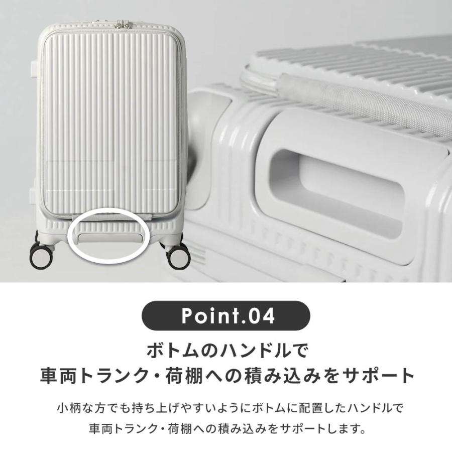 正規品 イノベーター スーツケース 機内持ち込み Sサイズ フロントオープン キャリーバッグ キャリーケース 38L ストッパー メンズ レディース 軽量 大容量の画像