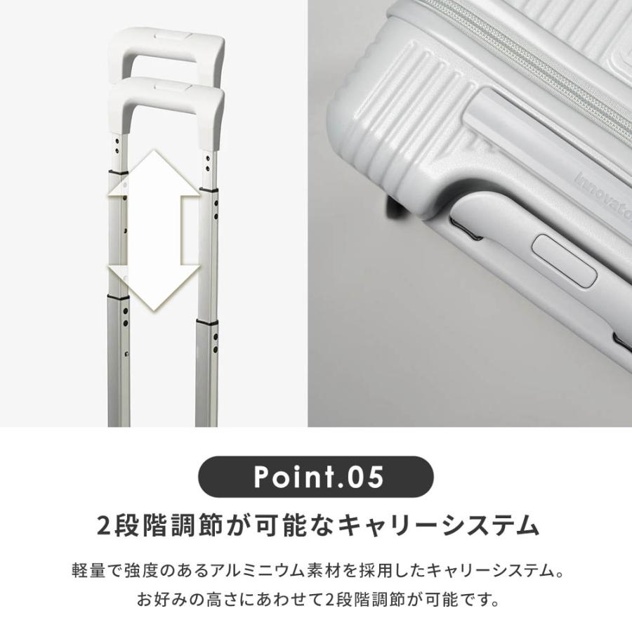 正規品 イノベーター スーツケース 機内持ち込み Sサイズ フロントオープン キャリーバッグ キャリーケース 38L ストッパー メンズ レディース 軽量 大容量の画像