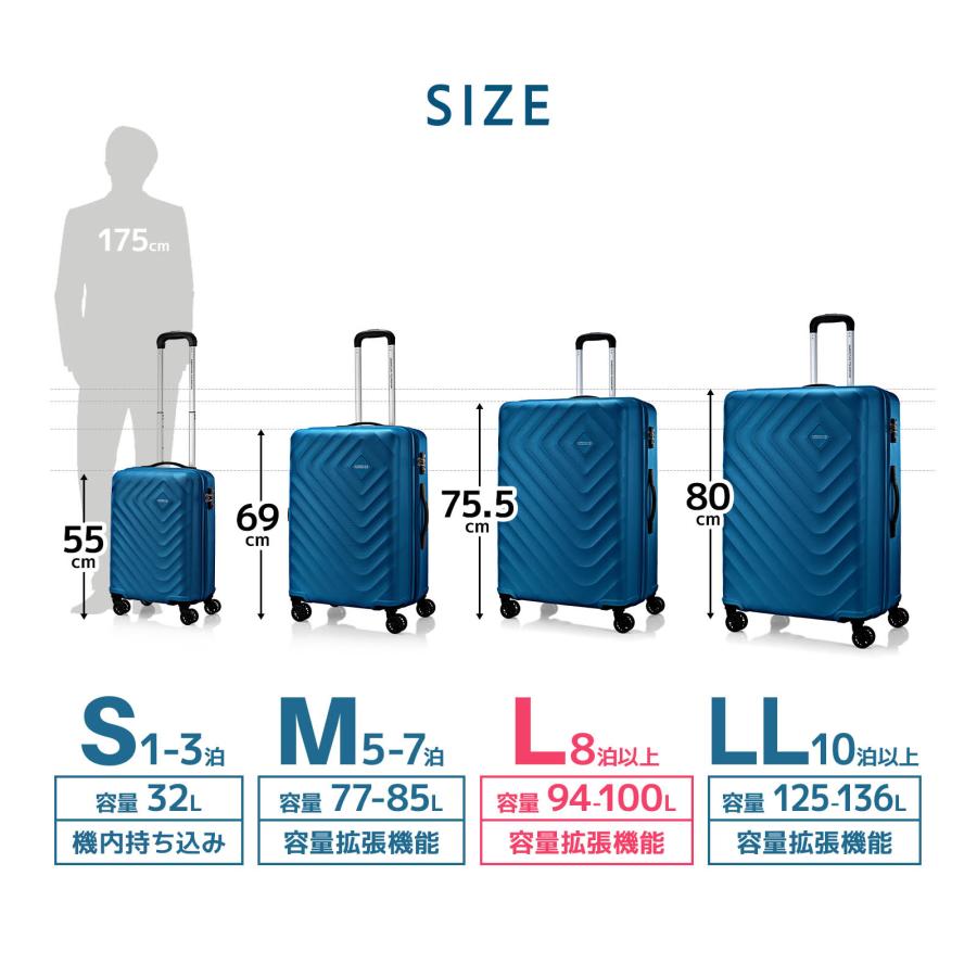正規品 アメリカンツーリスター American Tourister Ver.3 スーツケース Lサイズ キャリーバッグ ハード セナ メンズ レディース 軽量 1週間 サムソナイトの画像