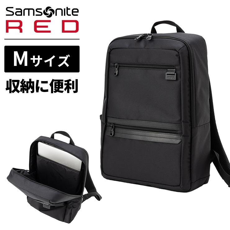 サムソナイトレッド　ブラックバックパック サイドポケット付き 楽天市場】【マラソン限定！最大20％OFFクーポン】正規品