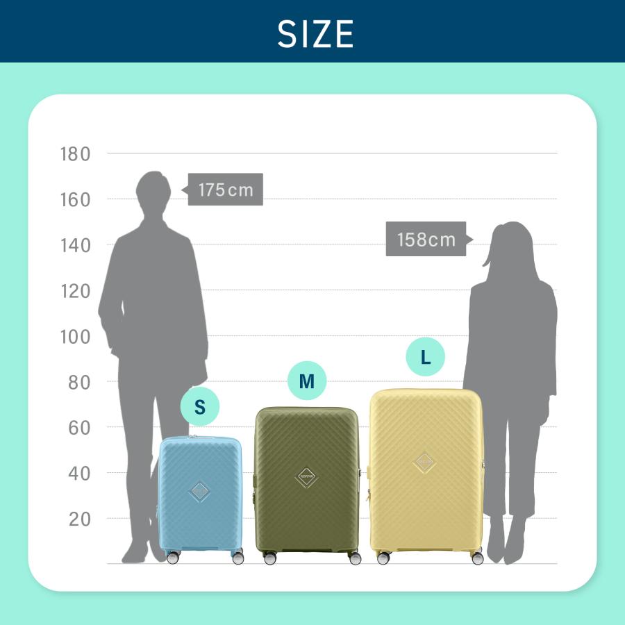 正規品 American Tourister アメリカンツーリスター スーツケース 機内持ち込み Sサイズ キャリーバッグ キャリーケース SQUASEM スクアセム  55cm 容量拡張の画像