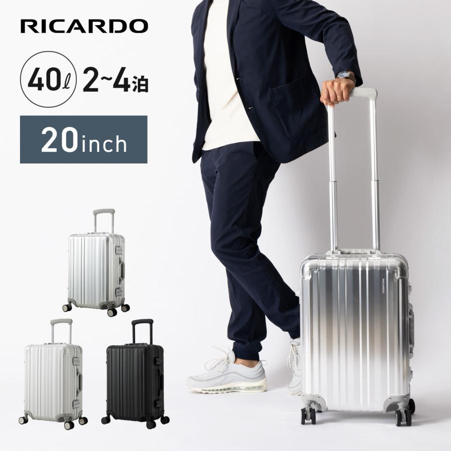 リカルド RICARDO スーツケース Mサイズ キャリーバッグ キャリーケース ハード エルロン 20インチ 軽量 アルミ フレーム 40L 旅行 おすすめ おしゃれ ブランド｜multiverse-irl｜02