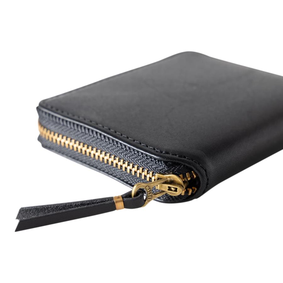 【美品】SLOW herbie mini round wallet ブラック ハービー 正規品W スロウ 財布 二つ折り ミニ財布 MINI ROUND WALLET