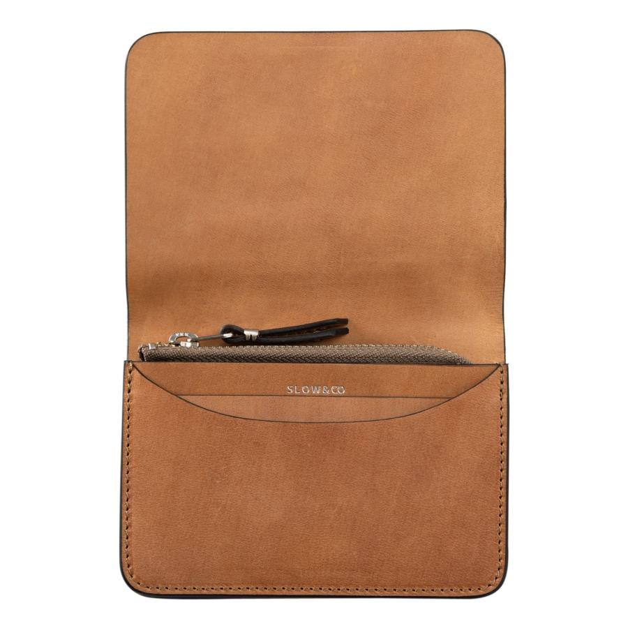 【未使用級】スロウ コンパクトウォレット 本革 SLOW(ファッション) 正規品W スロウ 財布 二つ折り ミニ財布