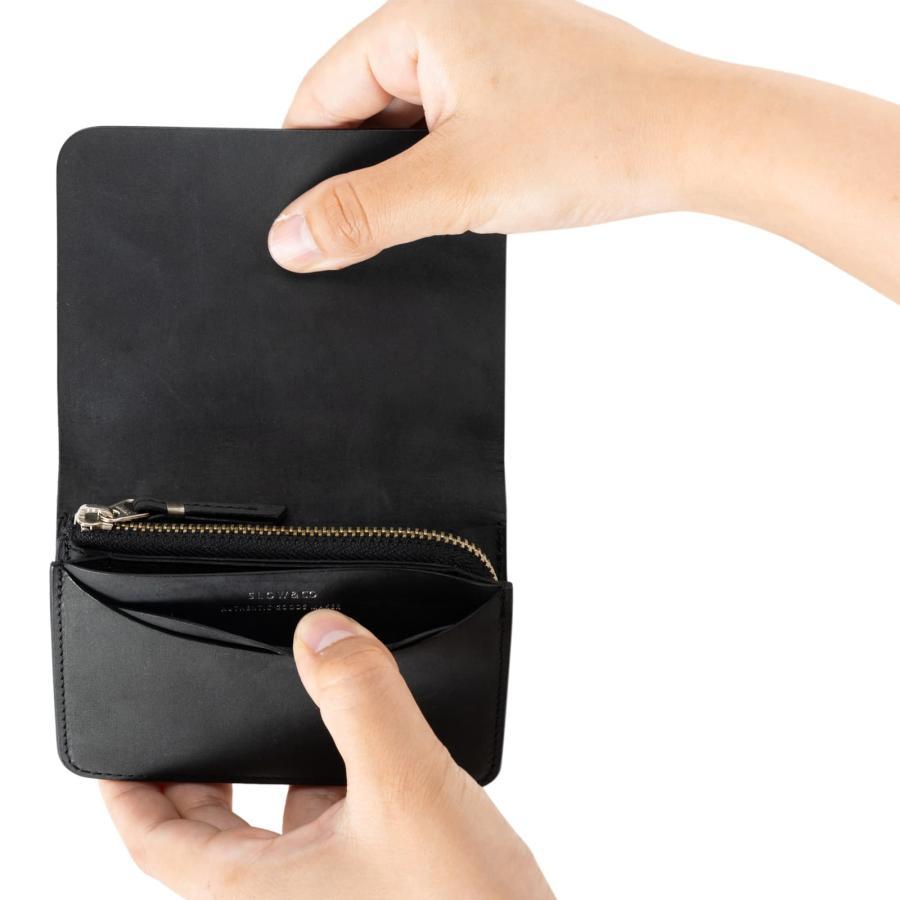 SLOW ウォレット　黒　コンパクト　財布 SLOW 財布 メンズ レディース : ZOZOTOWN Yahoo!店 - 通販 - Yahoo