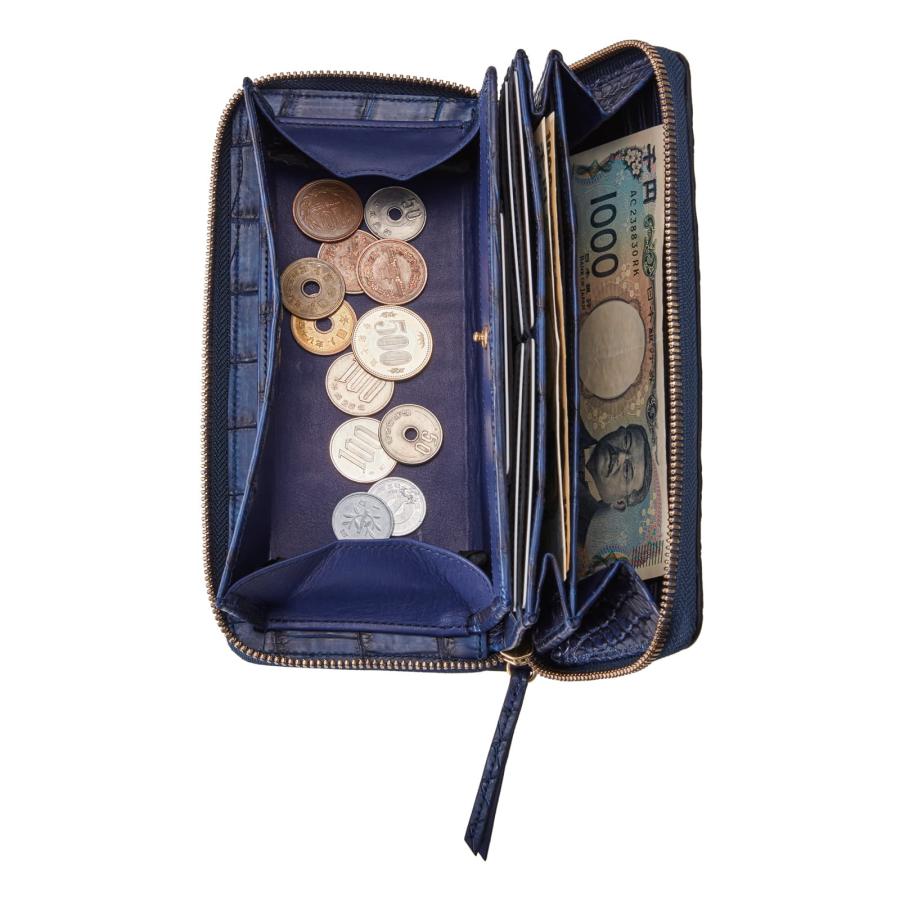 SLOW（スロウ） 正規品 財布 二つ折り 長財布 CROCODILE ROUND LONG