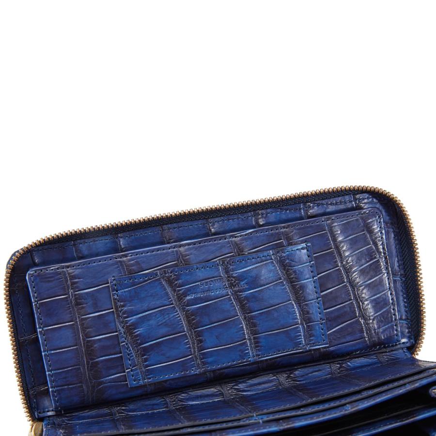 SLOW（スロウ） 正規品 財布 二つ折り 長財布 CROCODILE ROUND LONG