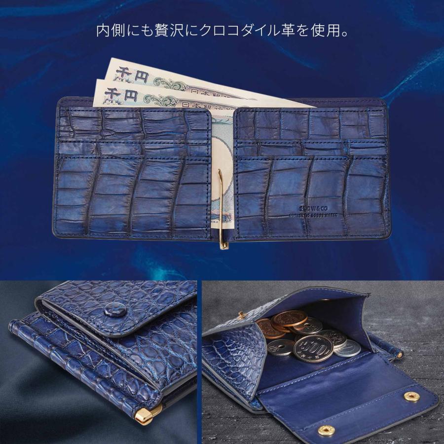 【極美品✨価格応相談❣️】SLOW&CO スロウ　二つ折財布　マネークリップ　本革 so794j-2_04.jpg