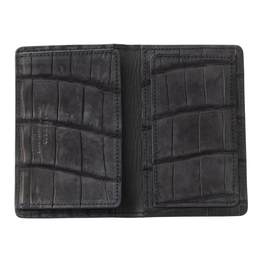 正規品 SLOW スロウ カードケース 名刺入れ CROCODILE CARD CASE クロコダイル メンズ レディース 定期入れ 名刺入れ ICカード ワニ革 ビジネス 会社 社員証の画像