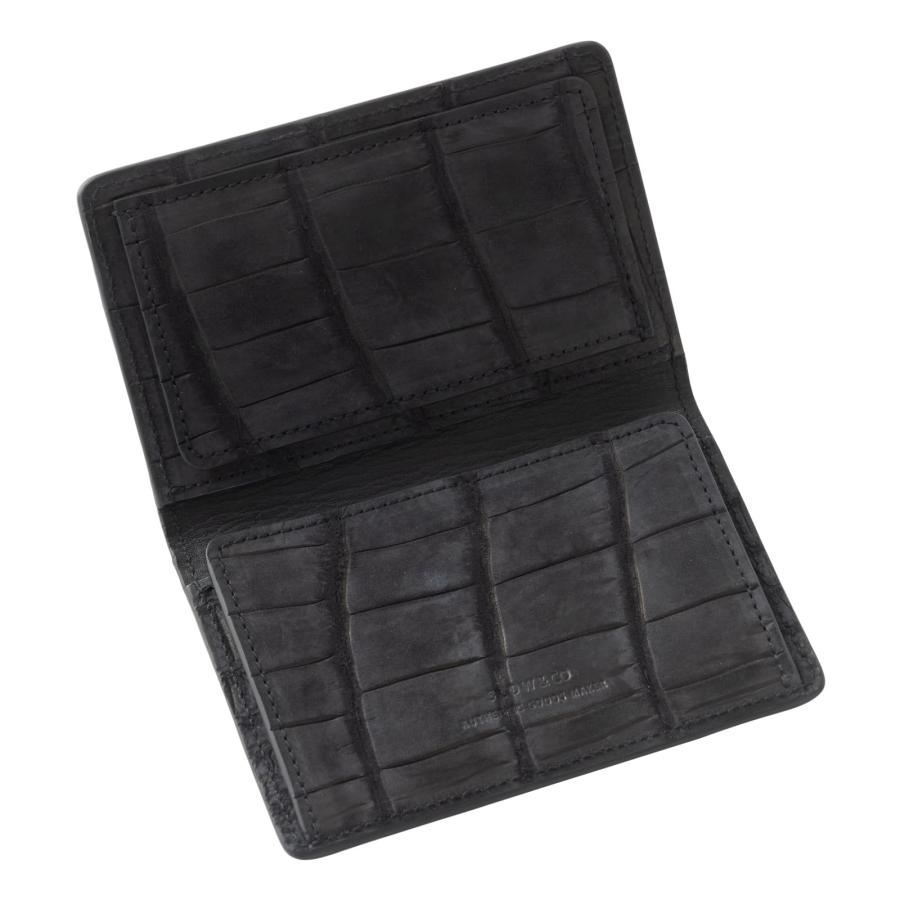 正規品 SLOW スロウ カードケース 名刺入れ CROCODILE CARD CASE クロコダイル メンズ レディース 定期入れ 名刺入れ ICカード ワニ革 ビジネス 会社 社員証の画像