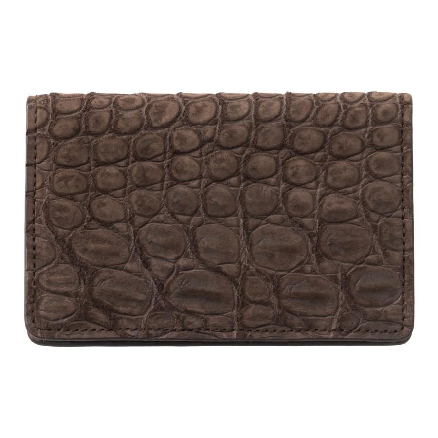 正規品 SLOW スロウ カードケース 名刺入れ CROCODILE CARD CASE クロコダイル メンズ レディース 定期入れ 名刺入れ ICカード ワニ革 ビジネス 会社 社員証の画像