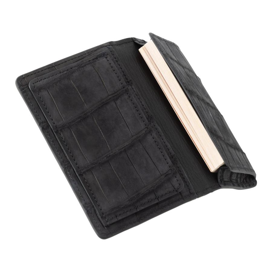 正規品 SLOW スロウ カードケース 名刺入れ CROCODILE CARD CASE クロコダイル メンズ レディース 定期入れ 名刺入れ ICカード ワニ革 ビジネス 会社 社員証の画像