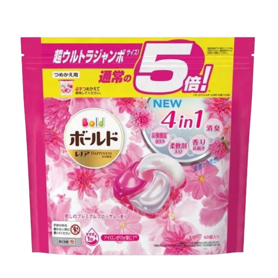 ボールド 洗濯洗剤　4袋 洗濯洗剤 4袋セット P&G ピーアンドジー ボールド ジェルボール4D 癒し