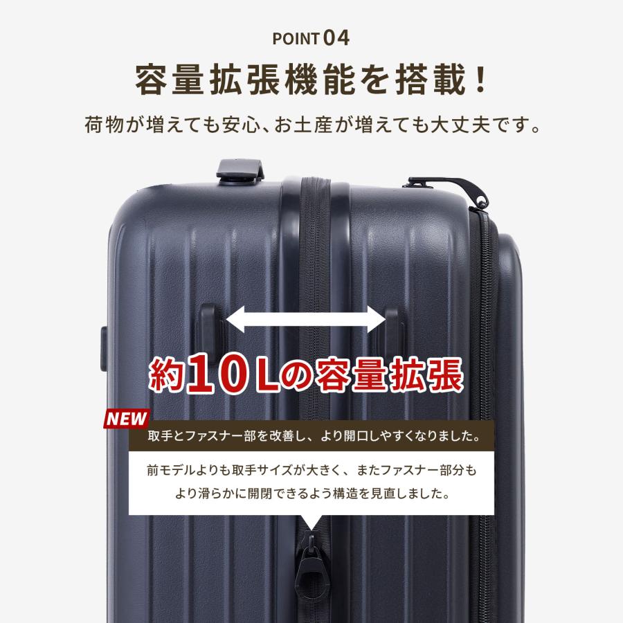 【セール特価】 TIERRAL ティエラル スーツケース Mサイズ キャリーバッグ ストッパー付き TOMARU 2.0 トマル メンズ レディース 容量拡張 軽量 静音 頑丈の画像