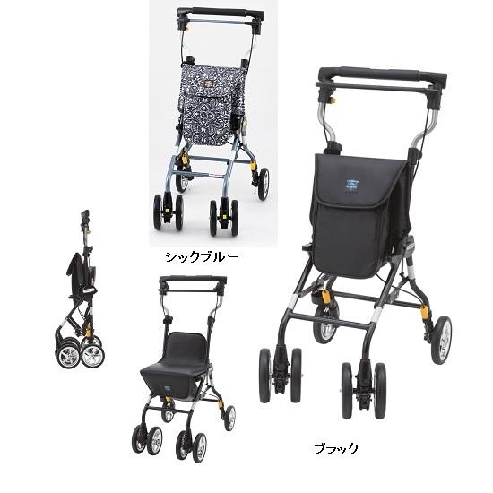 美品‼️ ウィズワン　ライトステップ タイニーW シルバーカー 軽量 折りたたみ ライトステップ・タイニーWヌーボー モザイクパープル ｜ シルバー