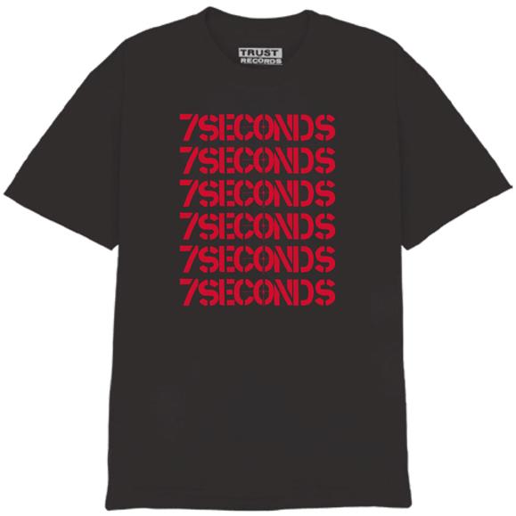 90s 00s 7SECONDS Tシャツ 黒 L フェード HC パンク セブン セカンズ Tシャツ 7 SECONDS STACKED LOGO 正規品 ロックT