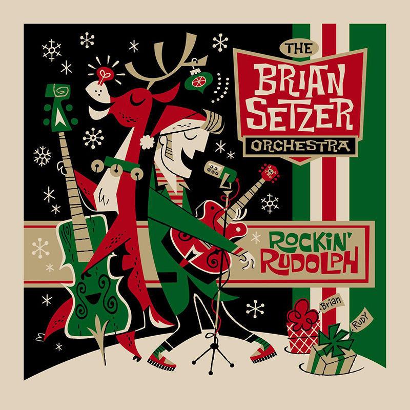 ブライアンセッツァー　ポスター ブライアン セッツァー ポスター Brian Setzer by Derek Yaniger 限定