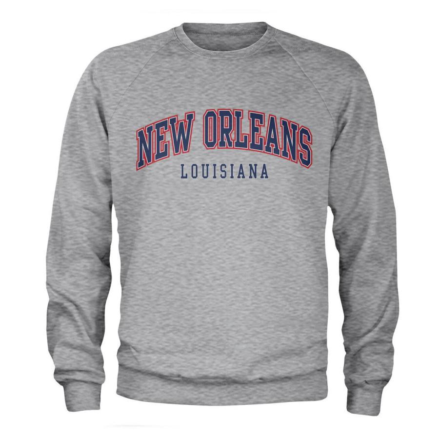 NEW ORLEANS トレーナー XL　スウェット　　染み込みプリントUSA製 ニューオリンズ ルイジアナ バーシティ スウェット New Orleans