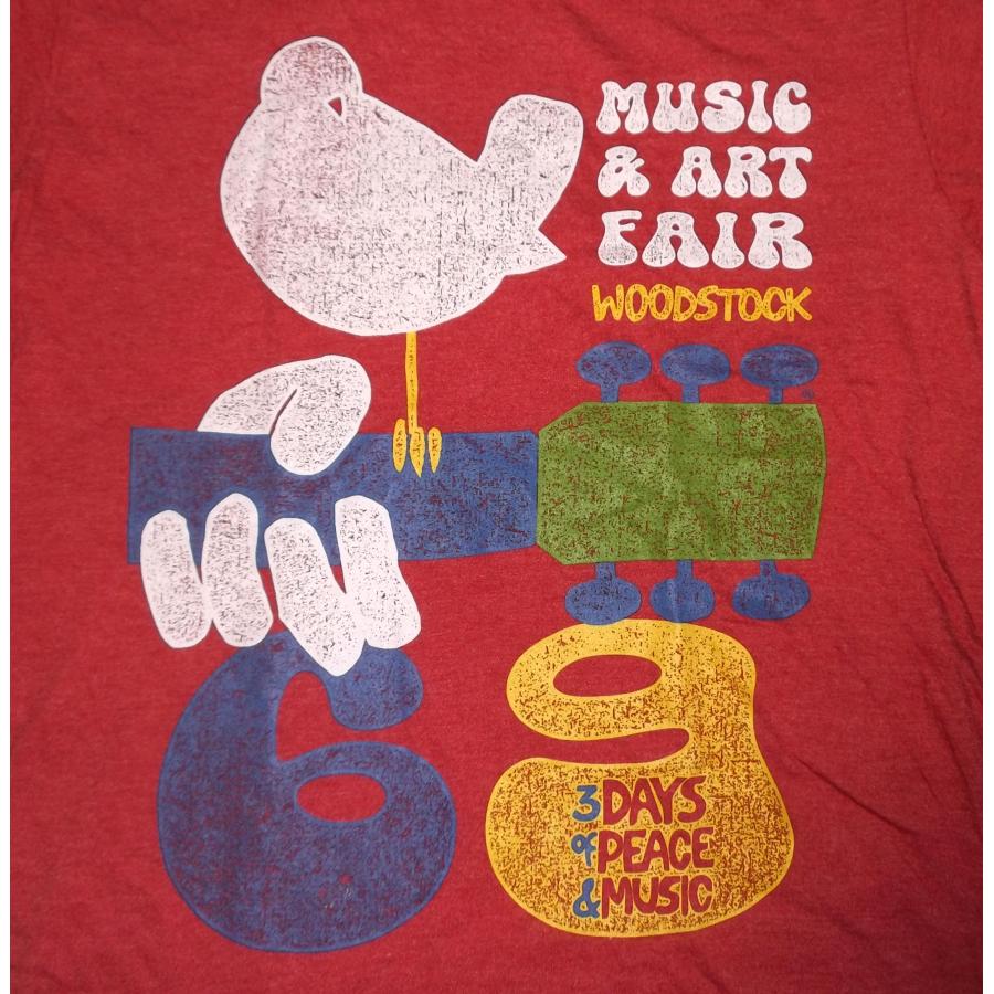 ウッドストック Tシャツ WOODSTOCK MUSIC AND ART FAIR H-Red USA 正規品 ロックTシャツ |  | 04