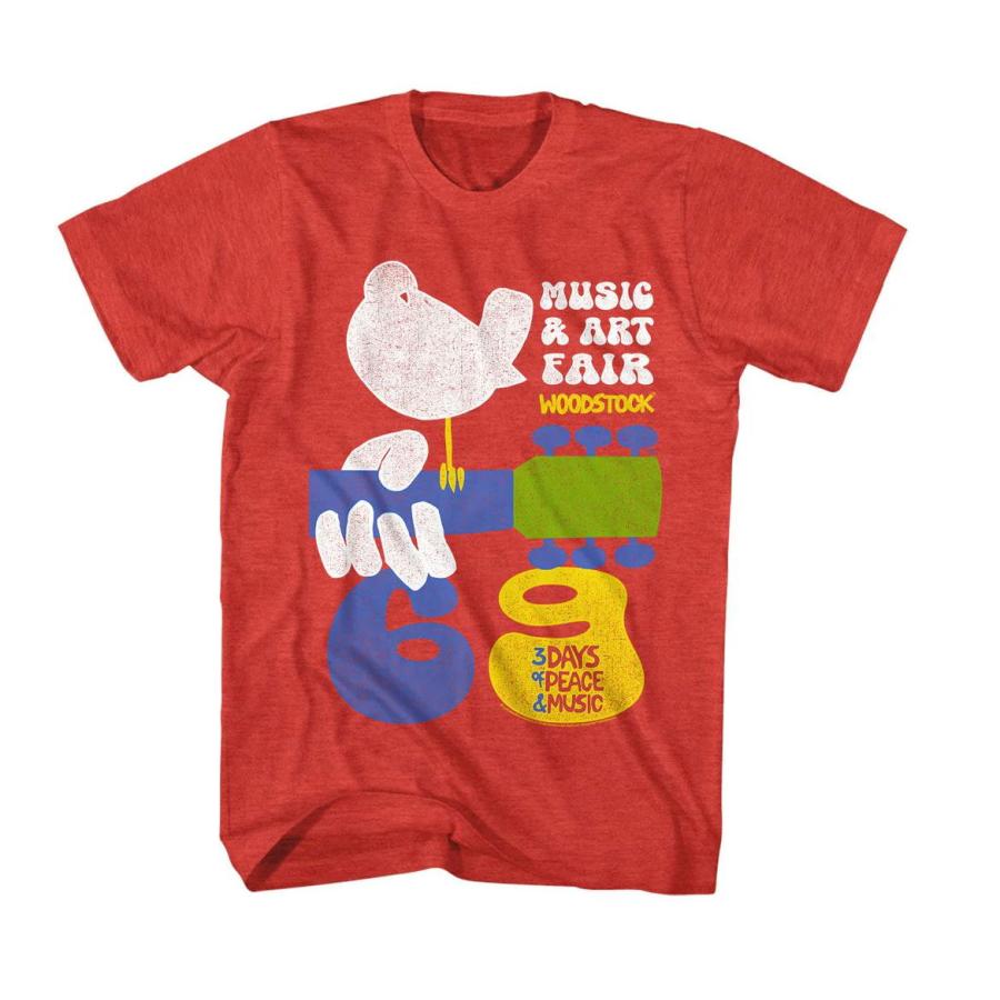 ウッドストック Tシャツ WOODSTOCK MUSIC AND ART FAIR H-Red USA 正規品 ロックTシャツ |  | 05