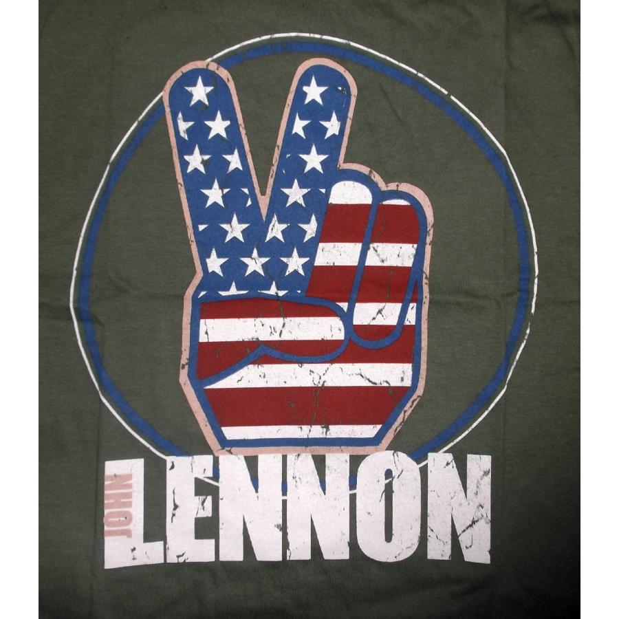 ジョン レノン Tシャツ John Lennon PEACE FINGERS 正規品 ロックT
