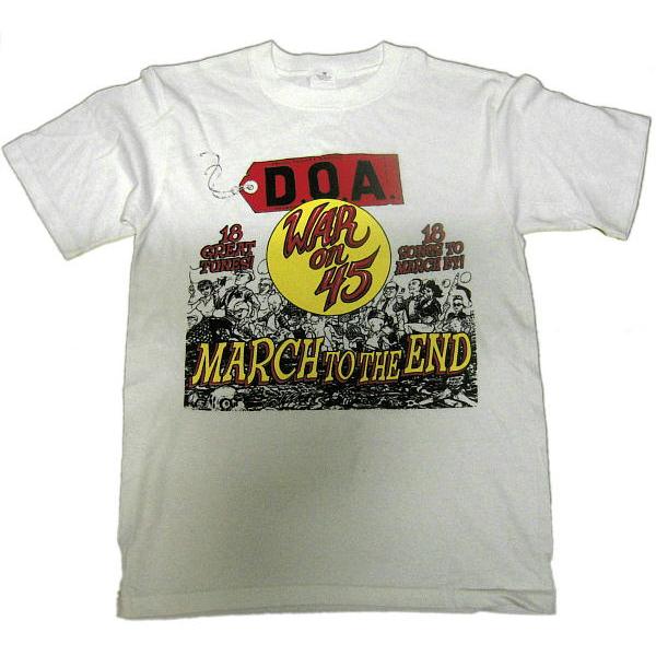 D.O.A. Tシャツ War On 45 白 正規品 ディーオーエー ロックTシャツ
