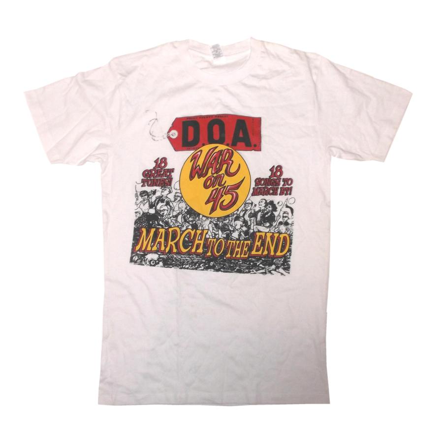 D.O.A. Tシャツ War On 45 白 正規品 ディーオーエー ロックTシャツ