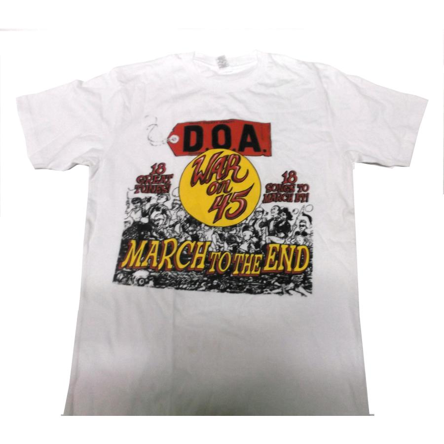 D.O.A. Tシャツ War On 45 白 正規品 ディーオーエー ロックTシャツ
