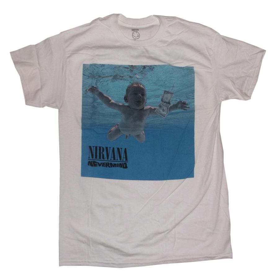 ニルヴァーナ Tシャツ NIRVANA NEVERMIND (バックプリント有) 白
