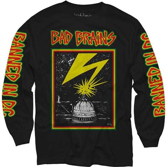 バッド ブレインズ 長袖 ロン Tシャツ BAD BRAINS DC 黒 正規品 バッド ブレインズ 長袖 ロン Tシャツ BAD BRAINS DC 黒 正規品