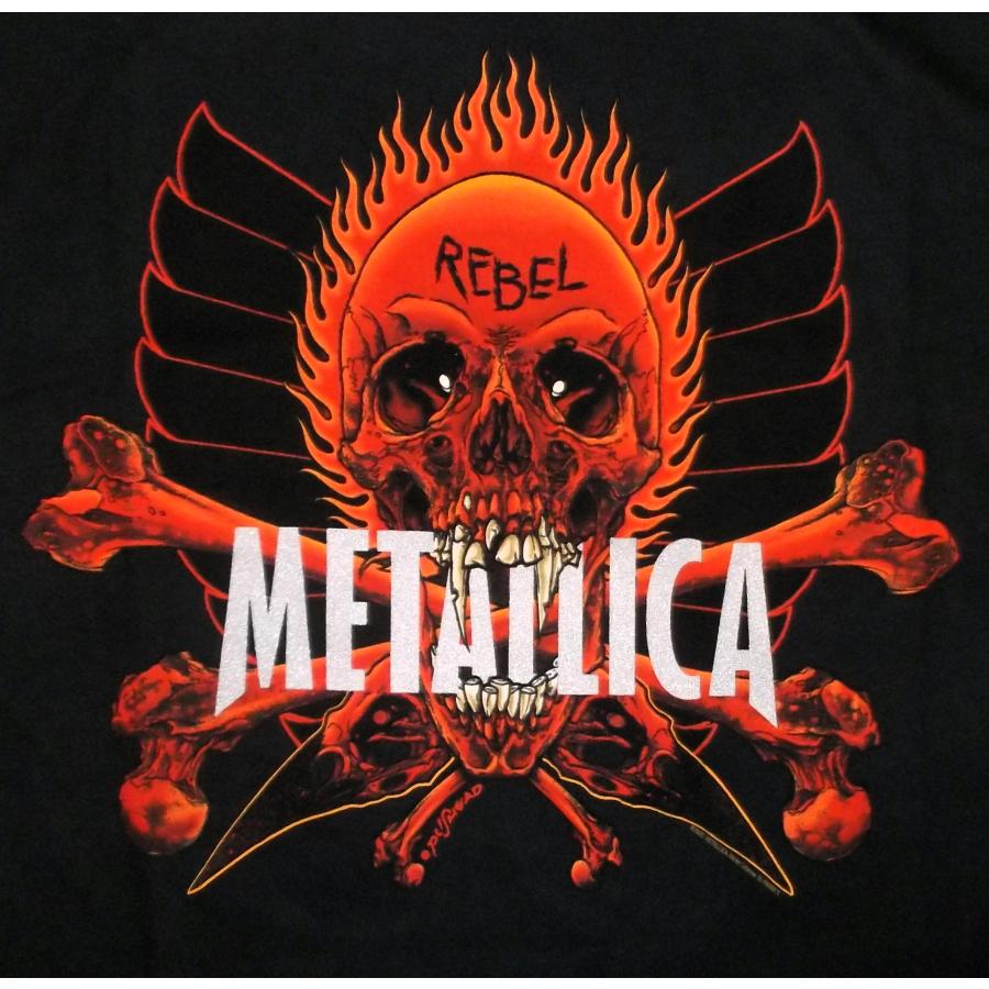 メタリカ Tシャツ METALLICA FLAMING Rebel 正規品 ロックTシャツ 