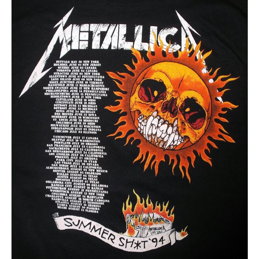 METALLICA（メタリカ） Tシャツ METALLICA FLAMING SKULL TOUR '94