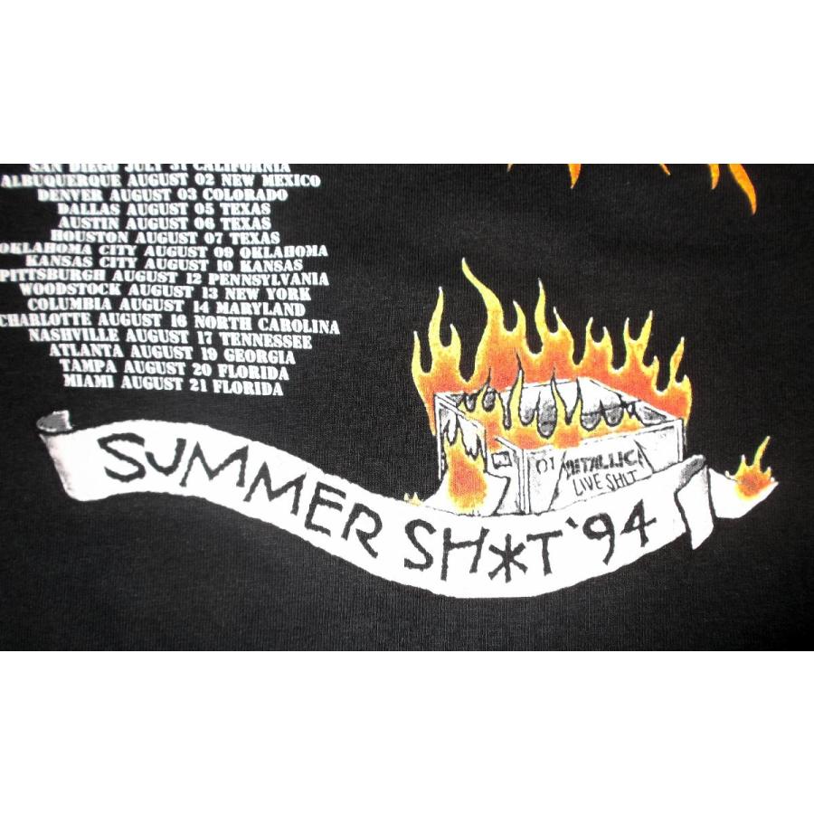 METALLICA（メタリカ） Tシャツ METALLICA FLAMING SKULL TOUR '94