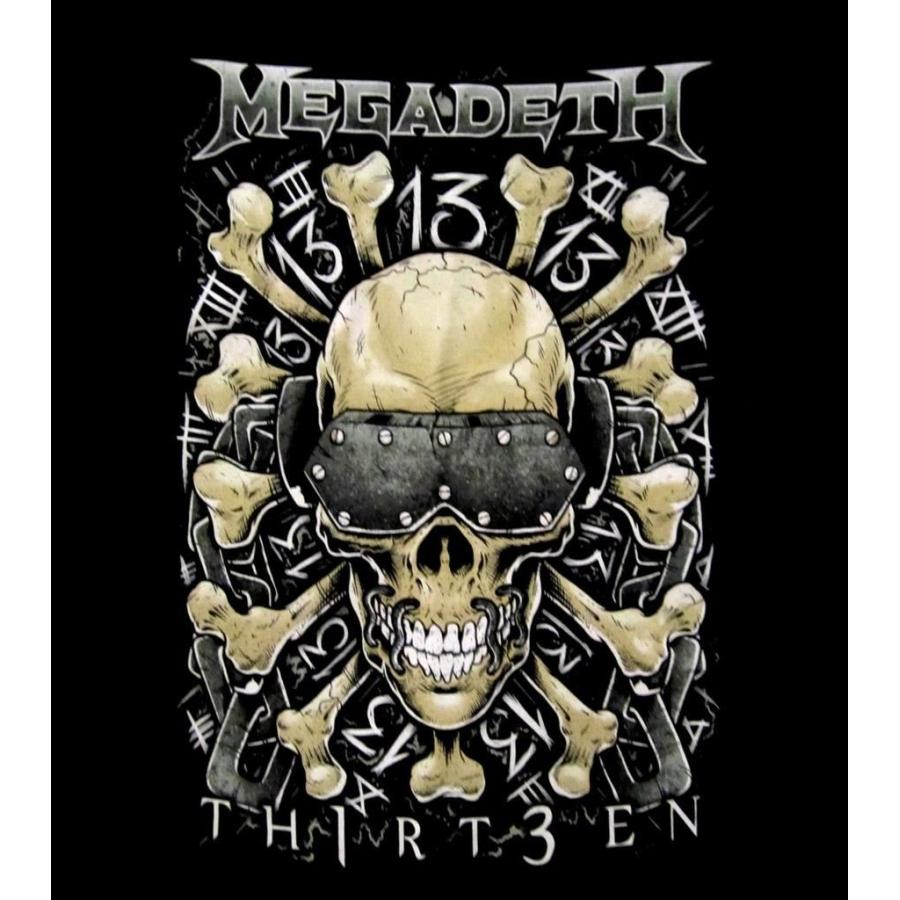 かなり使用感あり‼️ メガデス Tシャツ メガデス Tシャツ MEGADETH 13 Th1rt3en 正規品 バンドTシャツ