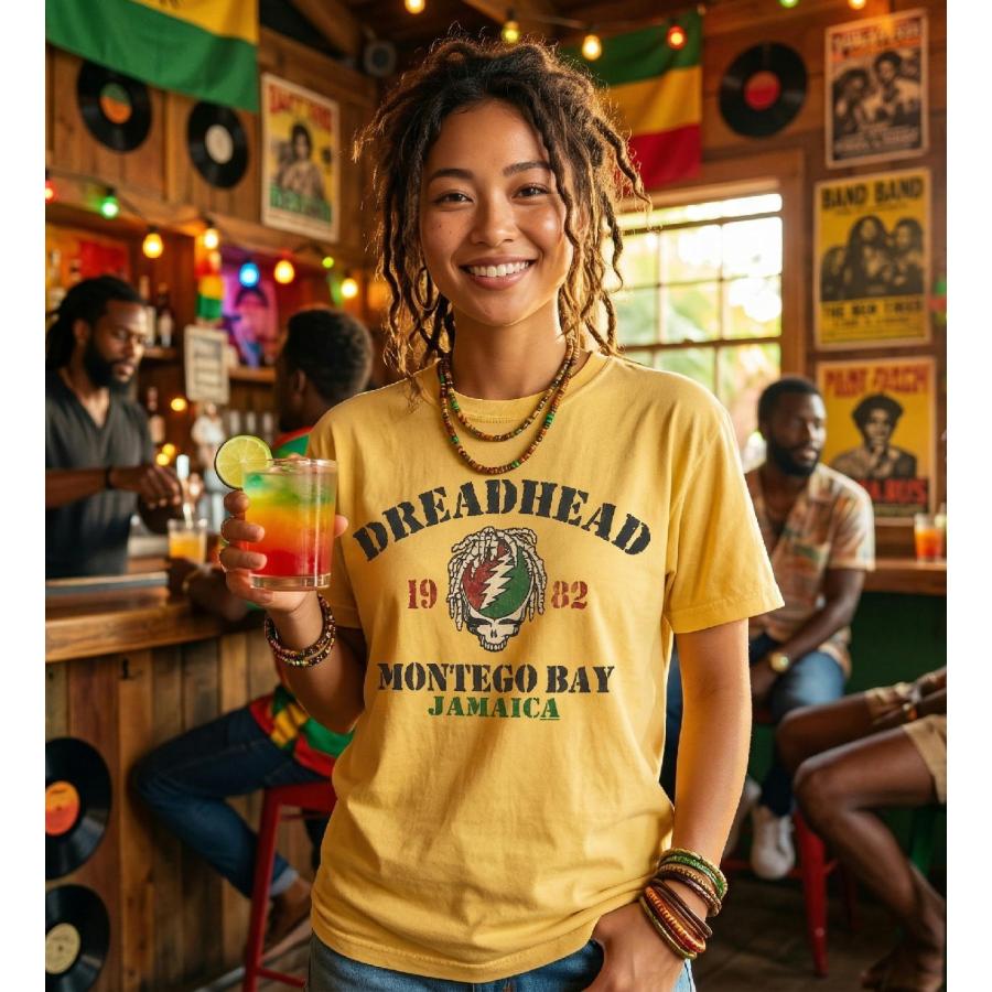 グレイトフル デッド Tシャツ Grateful Dead Montego Bay 正規品 マスタード ロックTシャツ バンドTシャツ | Grateful Dead | 04