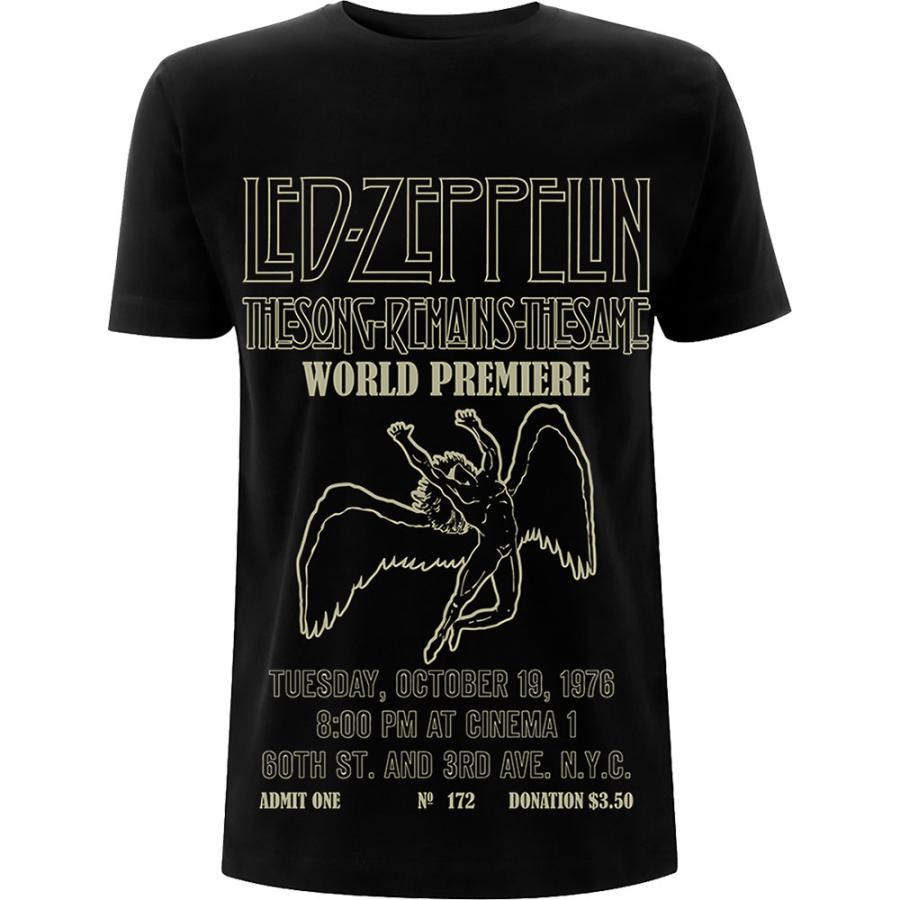 レッド ツェッペリン Tシャツ Led Zeppelin WORLD PREMIER 正規